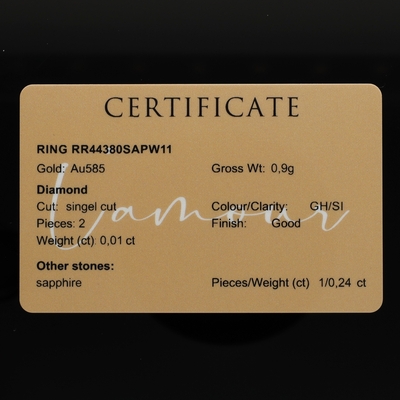 Fehér arany gyűrű 50-es méret (RR44380SAPW11-50)